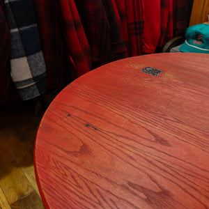 Painted Oak Table with Pulley Base