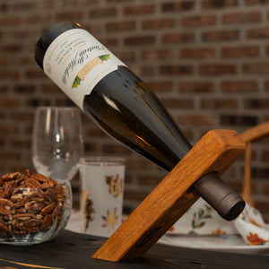 Balancing Gravity Wood Wine Bottle Holder