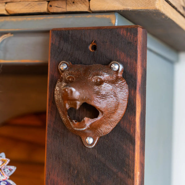 Handcrafted Wall Bottle Opener w/ Vintage Breakfast Cheer Can