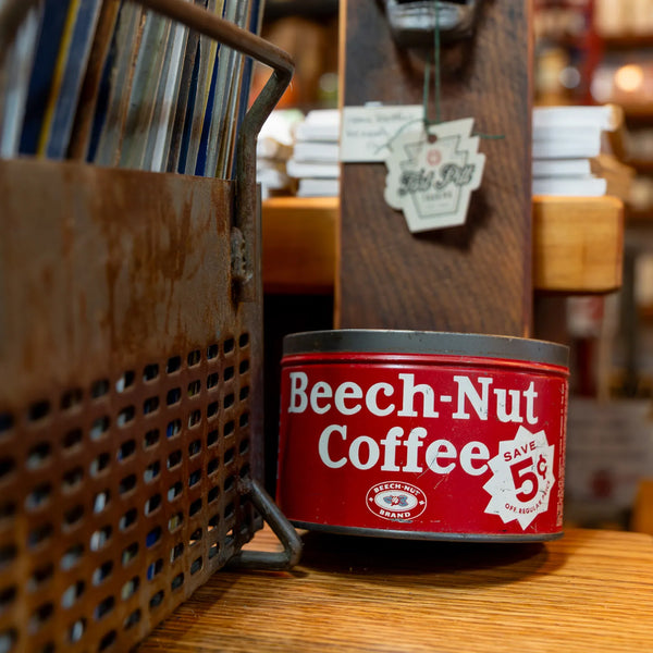 Handcrafted Wall Bottle Opener w/ Vintage Beech-Nut Coffee Can