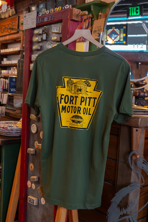Distressed Fort Pitt Motor Oil T-Shirt