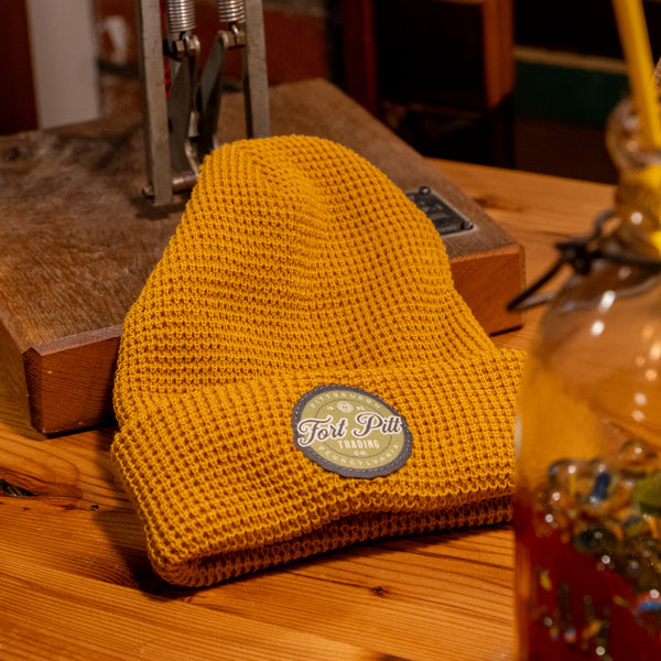 Mustard Fort Pitt Trading Beanie