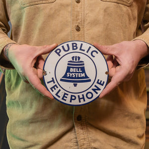Original Bell System Public Telephone Sign