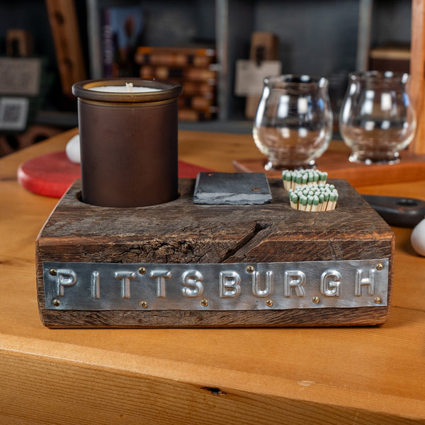 Pittsburgh Candle Holder (Front)
