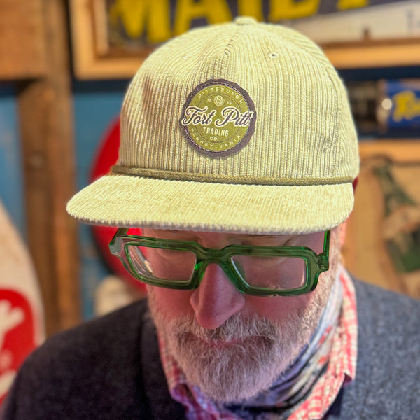Fort Pitt Trading Light Green Corduroy Hat