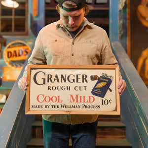Vintage Granger Tobacco Rough Cut Cool Mild Advertising Sign