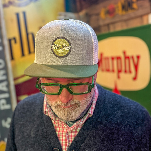 Fort Pitt Trading Gray/Green Trucker Hat