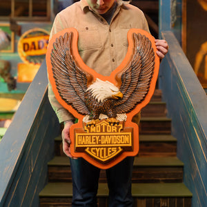 Original Vintage Harley-Davidson Motorcyles Eagle Sign