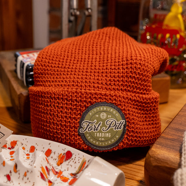 Orange Fort Pitt Trading Beanie