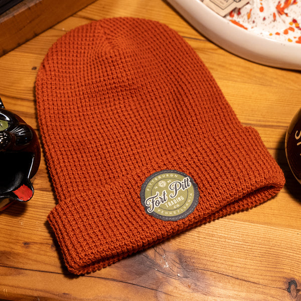 Orange Fort Pitt Trading Beanie