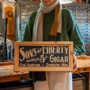 Vintage Sons of Liberty Cigar Advertising Sign