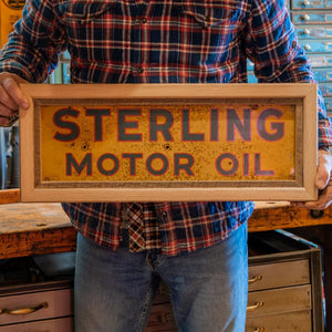 Vintage Sterling Motor Oil Sign