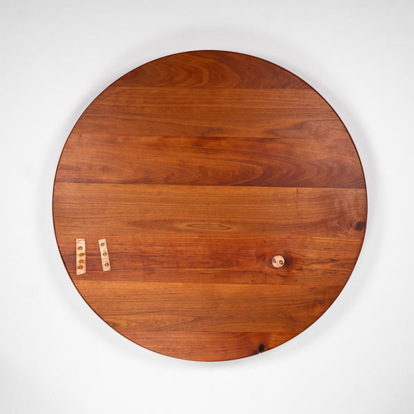 23in Cherry Lazy Susan w/ Metal Accents