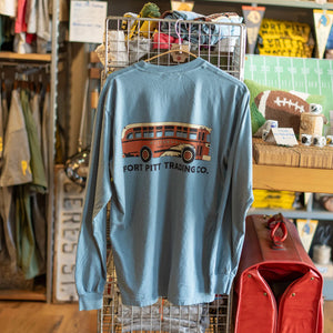 Retro 1960s Pittsburgh Bus Long-sleeve Shirt