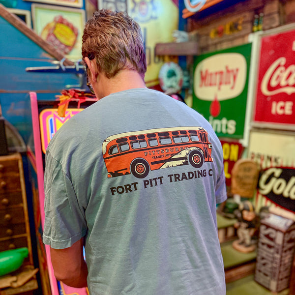 Blue Pittsburgh Bus Tee