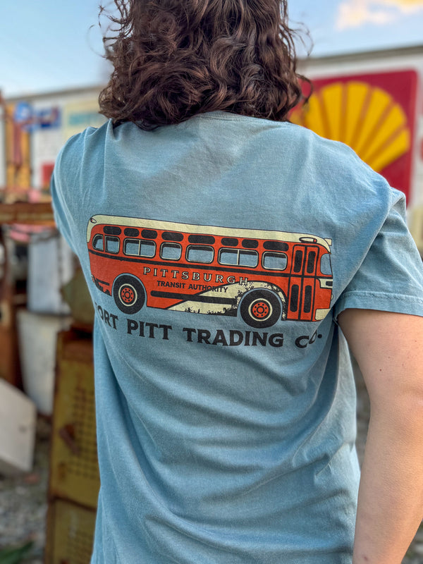 Blue Pittsburgh Bus Tee