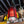 Red Vintage Glass Panel Pendant Light