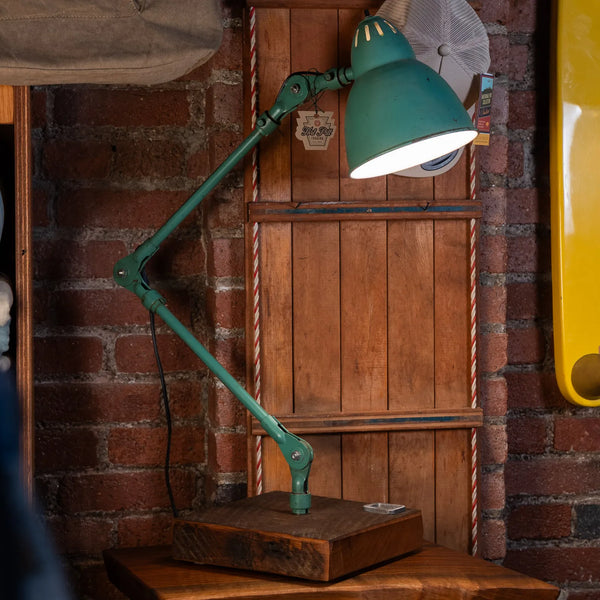 Refurbished Vintage Desk Lamp with "O"