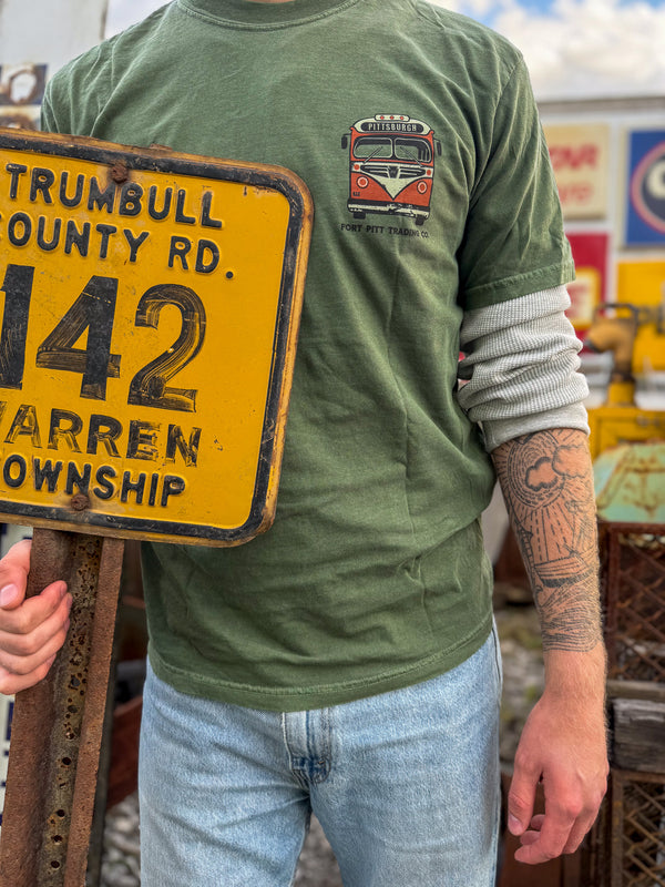 Green Pittsburgh Bus Tee